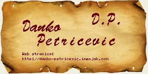 Danko Petričević vizit kartica